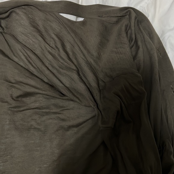 Cotton by Autumn Cashmere Cardigan Olive Size Small S - Picture 3 of 3